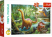 PUZZLE 60 EL. WĘDRÓWKA DINOZAURÓW DINOZAURY DINO UKŁADANKA TREFL 17319
