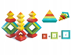 KLOCKI KONSTRUKCYJNE RUBANTA KLOCKI PITAGORASA EDUKACYJNE 30 EL. ASKATO