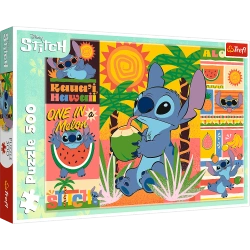 PUZZLE 500 ELEMENTÓW LILO I STITCH WAKACJE HAWAJE UKŁADANKA 37483 TREFL