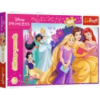 PUZZLE 100 Z BROKATEM KSIĘŻNICZKI BLASK MAGII PRZYJAŹNI TREFL 14834