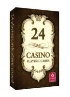 CARTAMUNDI - KARTY DO GRY TALIA 24 KARTY PLASTIC CASINO BRĄZOWY