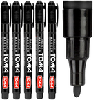 MARKER OLEJOWY TOMA DO METALU SZKŁA WODOODPORNY CZARNY 1,5mm TO-441 - 5szt.