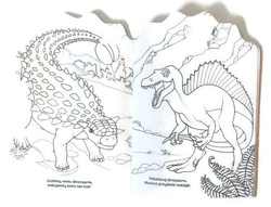 KOLOROWANKA Z NAKLEJKAMI DINOZAURY + NAKLEJKI