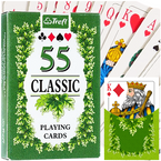 KARTY DO GRY 55 KART 490 CLASSIC KLASYCZNE POKER TYSIĄC OCZKO TREFL