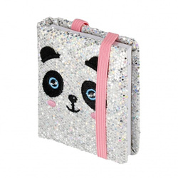 NOTES NOTESIK CEKINOWY BRELOK MINI PAMIĘTNIK PANDA 8 x 6 cm STARPAK