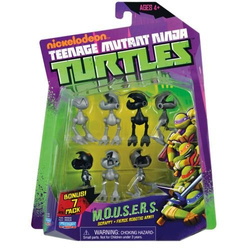 FIGURKA ŻÓŁWIE NINJA TURTLES 7 FIGUREK MOUSERS