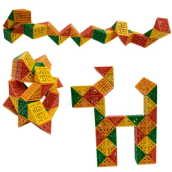 UKŁADANKA LOGICZNA KREATYWNA GEOMETRYCZNY WĄŻ KOSTKA GRA PODRÓŻNA ASKATO