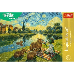 PUZZLE 100 EL. TREFLIKI KARMIĄC KAPIBARY INSPIRED BY ART TREFL 16563