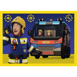 PUZZLE 4w1 STRAŻAK SAM: STRAŻAK NA SYGNALE UKŁADANKA TREFL 34348