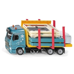 CIĘŻARÓWKA MERCEDES PRZEWOŻĄCA PREFABRYKOWANY DOM FERTIGHAUS SIKU 3562