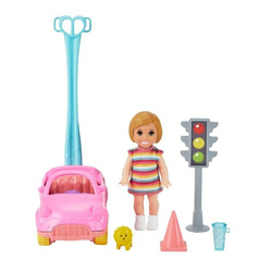 LALKA BARBIE OPEKUNKA Z AUTKIEM + AKCESORIA GRP17