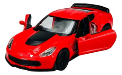CHEVROLET CORVETTE Z06 2017 CZERWONY METALOWY SAMOCHÓD KOLEKCJONERSKI WELLY