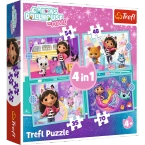 PUZZLE 4w1 KOCI DOMEK GABI WIELKA PRZYGODA GABBY UKŁADANKA 34670 TREFL