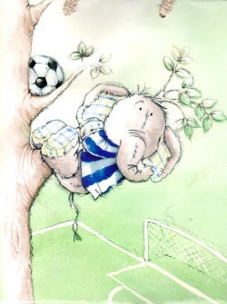 TORBA PREZENTOWA TOREBKA PASTELOWA ZIELONA SŁONIK 45x31x10 cm 