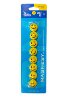MAGNESY EMOTIKONY BUŹKI DO TABLIC ŻÓŁTE OCZKO  20mm 8SZT TETIS
