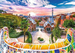 PUZZLE 1000 ELEMENTÓW ZACHÓD SŁOŃCA NAD BARCELONĄ HISZPANIA TREFL 10711