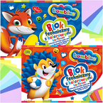 BLOK TECHNICZNY KOLOROWY A4 10 KARTEK 160g BAMBINO SZKOLNY - 2 szt.