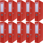 SEGREGATOR A4/75mm OFFICE PRODUCTS Z DŹWIGNIĄ PP CZERWONY 10 SZTUK