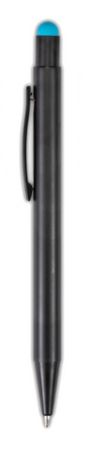 DŁUGOPIS Z GUMKĄ RYSIKIEM DO EKRANÓW PENMATE BLACK TOUCH NIEBIESKI WKŁAD