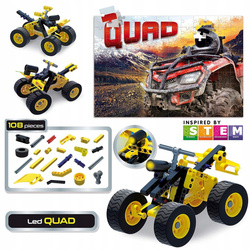 KLOCKI KONSTRUKCYJNE QUAD ŚWIATŁA LED SCIENZA HI TECH 10w1 STEM LISCIANI