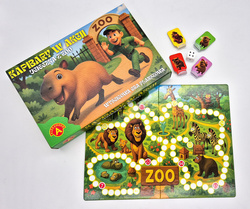 KAPIBARY W AKCJI WYŚCIGOWA GRA PLANSZOWA UCIECZKA W ZOO KOSTKA ALEXANDER