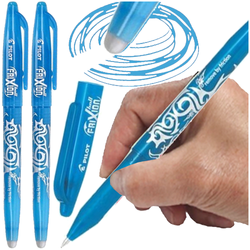 DŁUGOPIS WYMAZYWALNY PIÓRO PILOT FRIXION BALL 0.7mm LAZUROWY - 2 sztuki