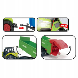 TRAKTOR Z PRZYCZEPĄ CIĄGNIK ROLNICZY MÓWI PL ŚWIATŁO DŹWIĘK RYMOWANKI