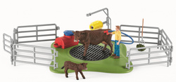 SCHLEICH FARM WORLD MYJNIA DLA BYDŁA STACJA DO MYCIA KRÓW FIGURKI 42529