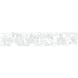 KOLOROWANKA PAPIER DO KOLOROWANIA DLA DZIEWCZYNKI 14x76cm KEYROAD 6 KREDEK