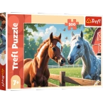 PUZZLE 200 KONIE NA POLANIE RUMAKI ZAGRODA ZWIERZĘTA UKŁADANKA TREFL 13328