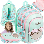 PLECAK SZKOLNY PUSHEEN PIÓRNIK SASZETKA 2w1 BPL58 ST.MAJEWSKI MIĘTOWY KOTEK