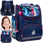 TORNISTER SZKOLNY DLA DZIEWCZYNKI ERGONOMICZNY CLEO I FRANK DERFORM KOTEK