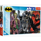 PUZZLE 160 EL BATMAN GOTOWY DO AKCJI JOKER UKŁADANKA DLA DZIECI TREFL 15425