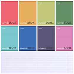 ZESZYT A5 LINIA 60 KARTEK SZKOLNY LAMINOWANA OKŁADKA OFFICE - 8 sztuk