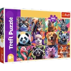PUZZLE 300 ELEMENTÓW ZABAWNE PORTRETY ZWIERZĄT UKŁADANKA 23030 TREFL