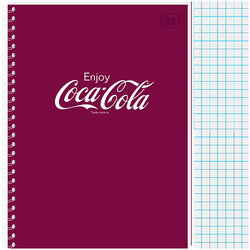 KOŁOZESZYT NOTES A6 80 KARTEK W KRATKĘ NA SPIRALI COCA COLA INTERDRUK