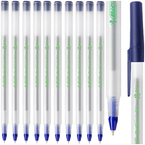 DŁUGOPIS ECO ROUND STIC NIEBIESKI 1mm SZKOLNY BIUROWY BIC - 10 sztuk