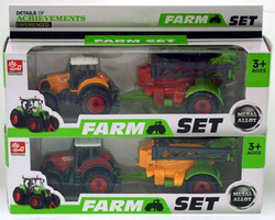 TRAKTOR Z OPRYSKIWACZEM POJAZD METAL - FARM SET