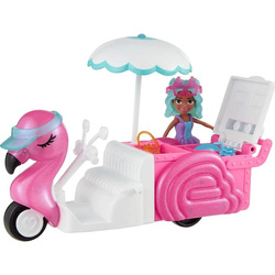POLLY POCKET FLAMING WÓZEK Z PRZEKĄSKAMI LALECZKA FIGURKA AKCESORIA MATTEL