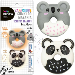 GUMKA DO MAZANIA ŚCIERANIA ZAPACHOWA PANDA KOALA 2 szt. KIDEA DERFORM