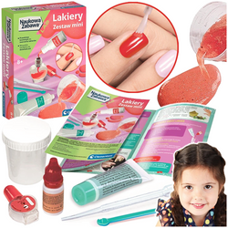 ZESTAW KREATYWNY LAKIERY DO PAZNOKCI ZESTAW MINI NAUKOWA ZABAWA CLEMENTONI
