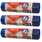 WORKI NA ŚMIECI Z TAŚMĄ OFFICE PRODUCTS 10 SZTUK 60L NIEBIESKIE - 3 sztuki