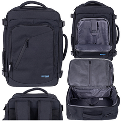PLECAK NA LAPTOPA DONAU TRAVEL WARSAW 23L USB+KABEL CZARNY NIEPRZEMAKALNY