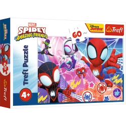 PUZZLE 60 ELEMENTÓW BOHATERSKA PRZYGODA SPIDEY UKŁADANKA TREFL 17410