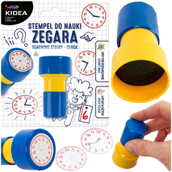 STEMPEL PIECZĄTKA DO NAUKI ZEGARA GODZIN NA ZEGARZE DLA DZIECI KIDEA