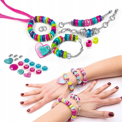 ZESTAW KREATYWNY KOLOROWE BRANSOLETKI CRAZY CHIC KORALIKI CLEMENTONI