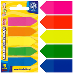 ZAKŁADKI INDEKSUJĄCE KARTECZKI SAMOPRZYLEPNE ASTRA 5 x 25 sztuk STRZAŁKA