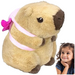 KAPIBARA PLUSZAK MASKOTKA PRZYTULANKA Z PLECAKIEM AKSOLOTL 22 cm BEŻOWA