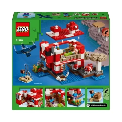 LEGO MINECRAFT DOM GRZYBOWEJ KROWY WYSPA FIGURKI STEVE 500 EL. 21270