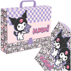 TECZKA SZKOLNA Z RĄCZKĄ GRUBA TWARDA XL A4 ST.MAJEWSKI KRÓLIK PINK KUROMI